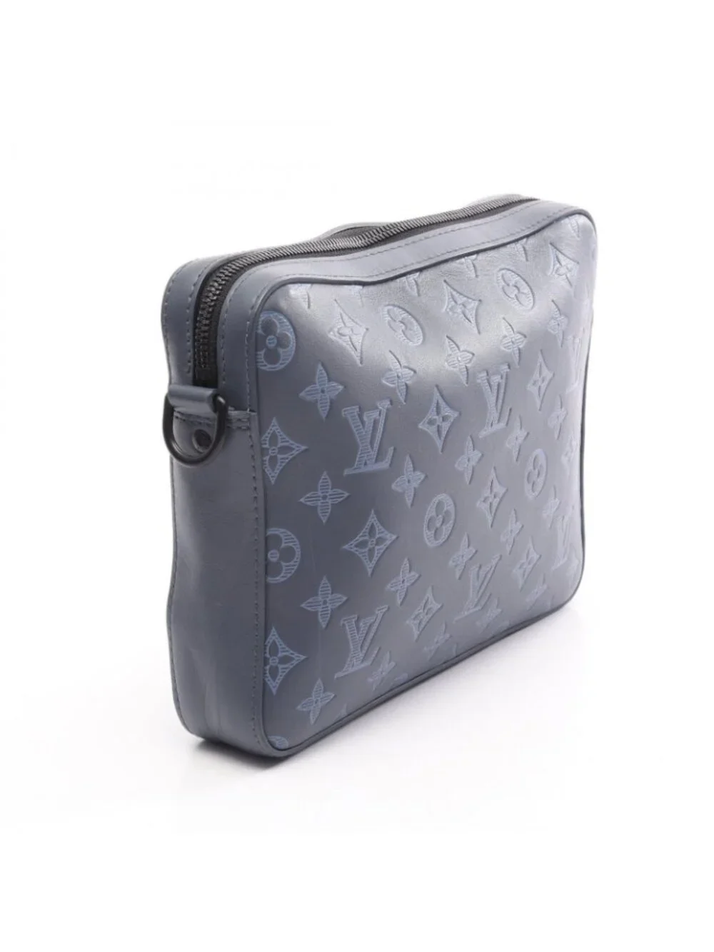 Louis Vuitton Shoulder Bag Duo Messenger Navy Leather
